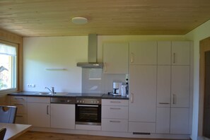 Fridge, oven, dishwasher, highchair