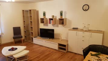 TV, DVD player, stereo