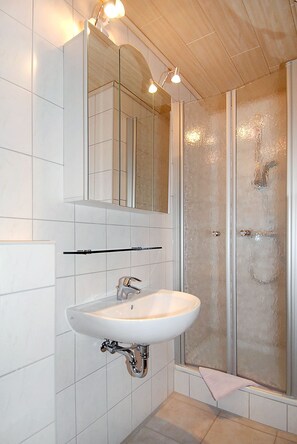 Een douche, een haardroger
