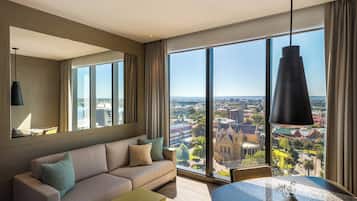 Pillow-top beds, minibar, in-room safe, desk