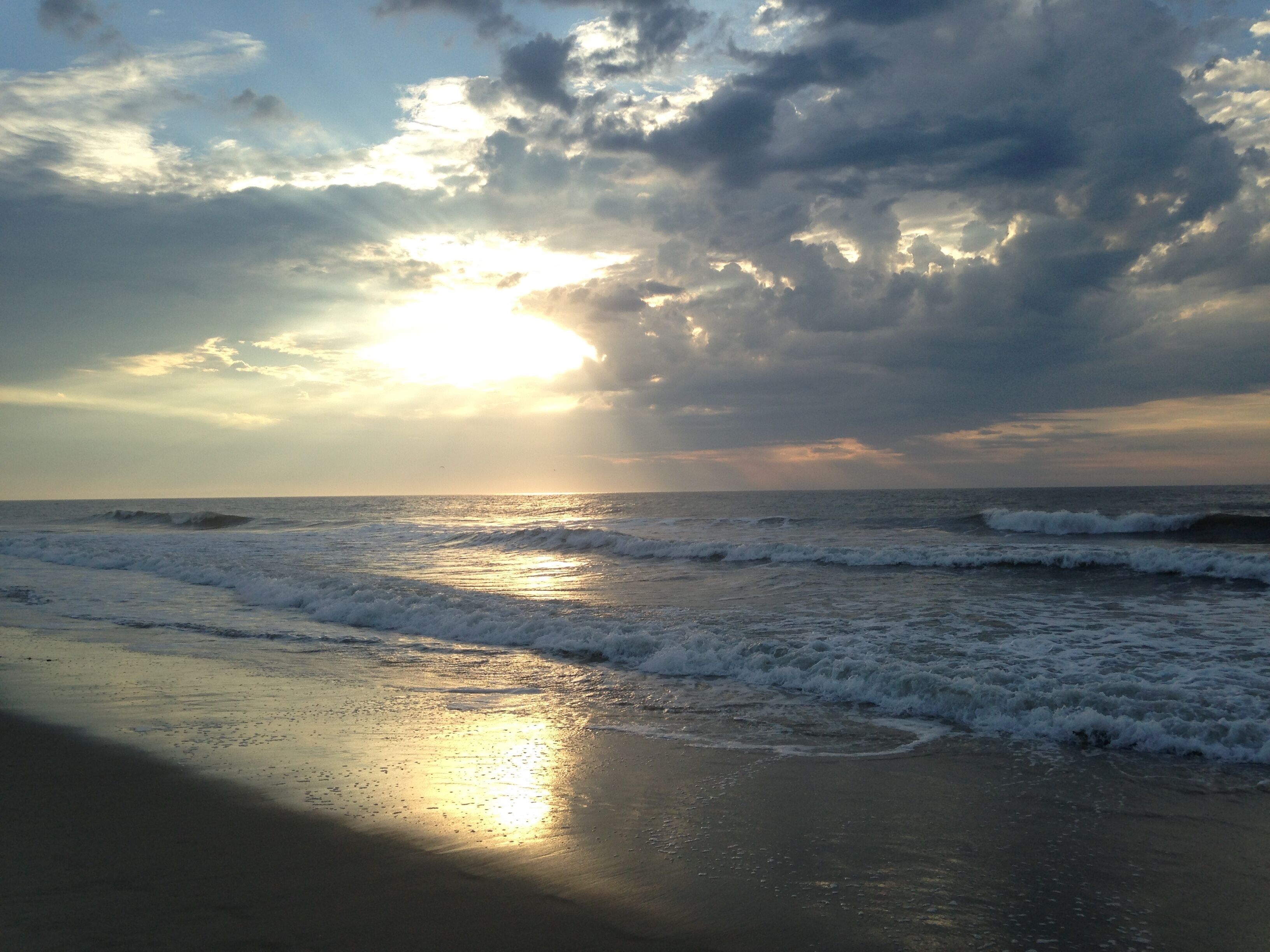Plage, chaises longues