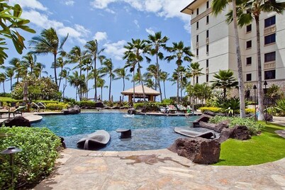 Ko Olina Beach Luxury Villa Rental Upgraded Pool View Partial Ocean Oahu, Hawaii
