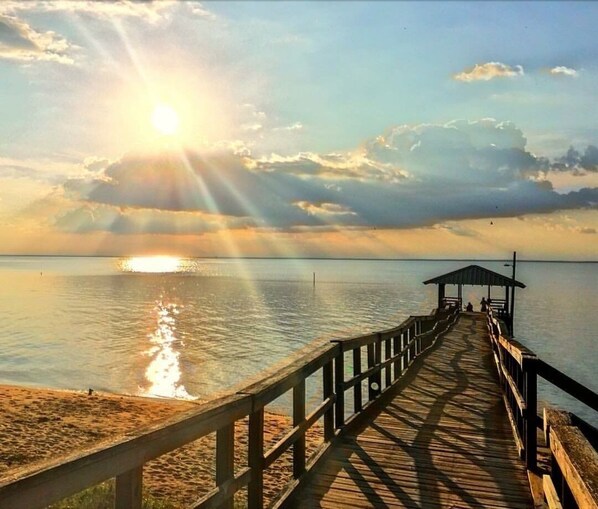 Vlak bij het strand