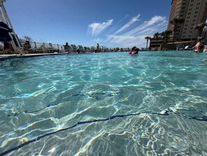 Outdoor pool, a heated pool