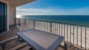 Outdoor dining - 3BR 2BA **BEACH FRONT!** Phoenix 10 (Orange Beach)