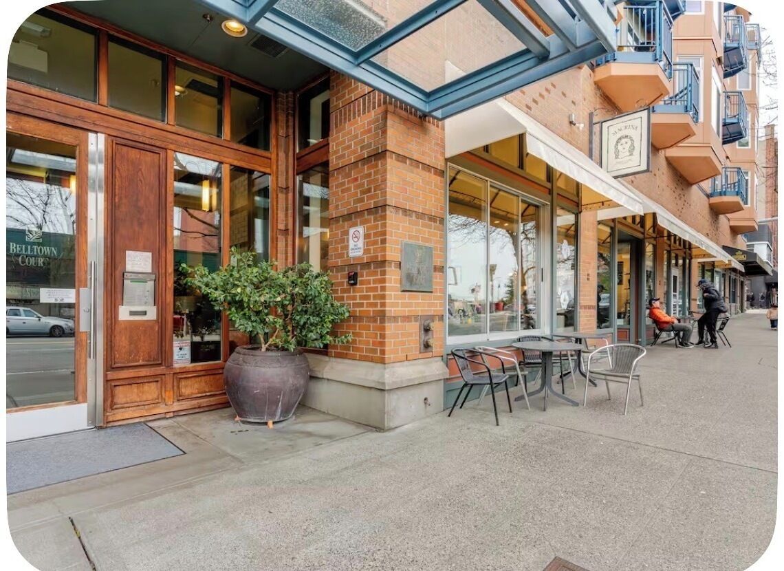Belltown court where you’ll be staying. Bakery, store, restaurants, right there 