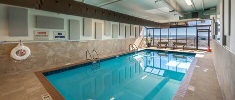 Cool off with a swim in the indoor pool, perfect for unwinding after a day of beachside fun at Phoenix VIII