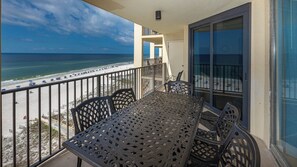 Outdoor dining - Coastal 3BR Gulf Front Condo - Phoenix IV 4085 (Orange Beach)