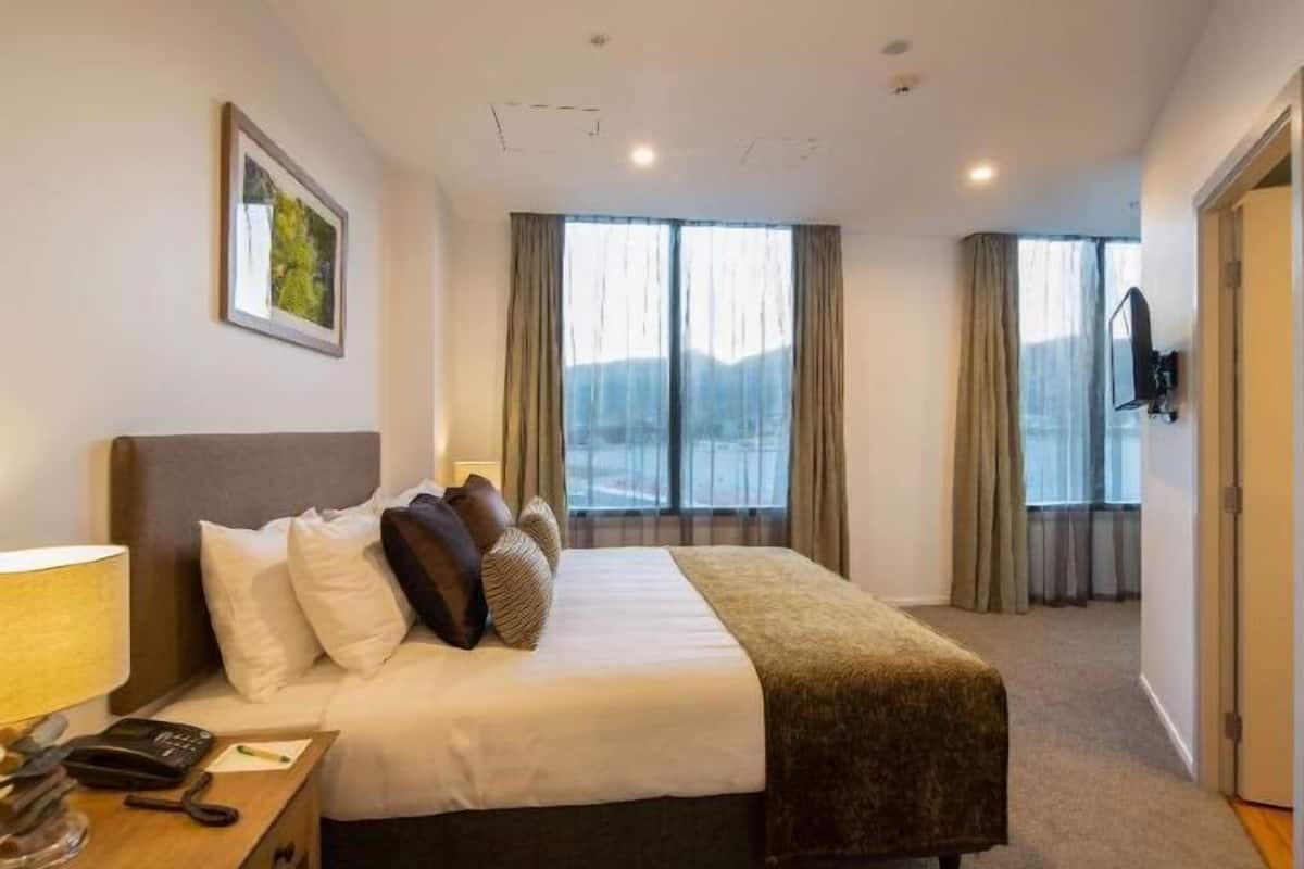 Hypo-allergenic bedding, blackout drapes, soundproofing