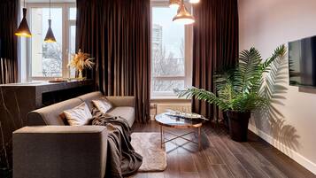 Studio Suite Bisnis (Zhilyanskaya street, 68) | 1 kamar tidur, seprai premium, dan didekorasi berbeda-beda