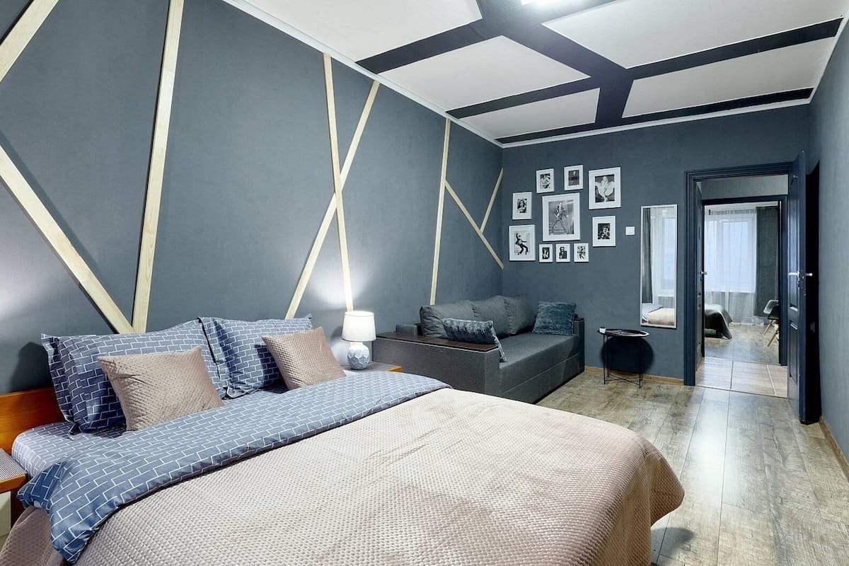 BV80-28 SUPER LOFT IN THE CENTER OF KIEV | 1 dormitorio, ropa de cama de alta calidad, decoración individual