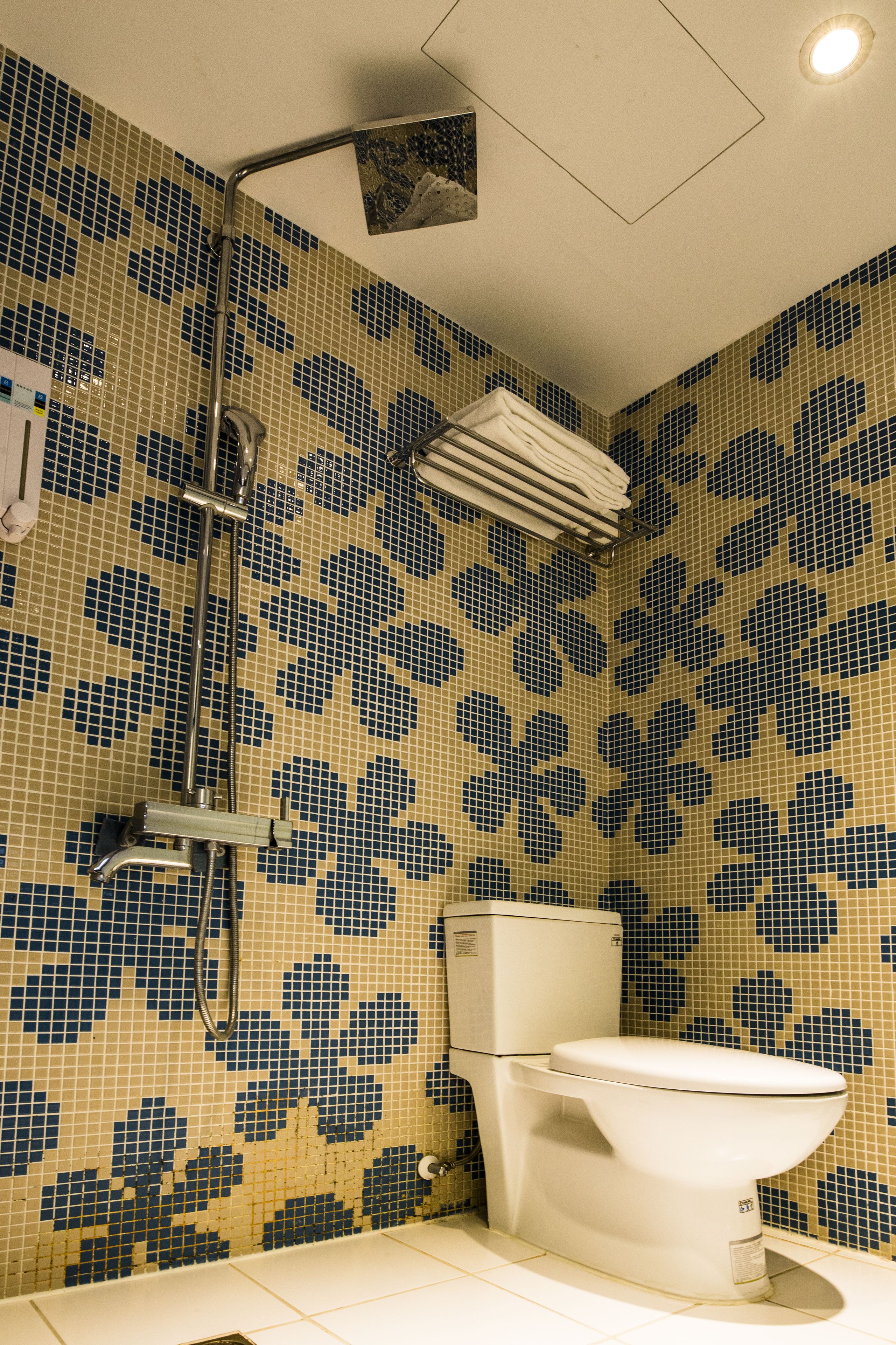 standard double room | bathroom | shower, free toiletries, hair dryer, slippers