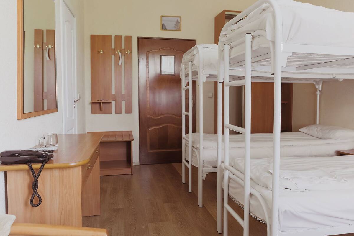 Blackout curtains, free WiFi, bed sheets