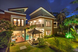 Family Villa, 3 Bedrooms, Private Pool, Garden View | Balcony view