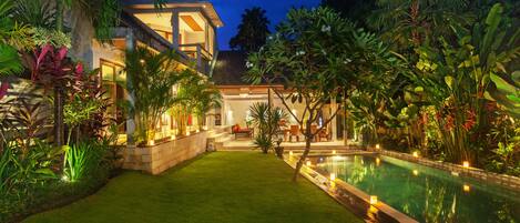 Front of property – evening/night