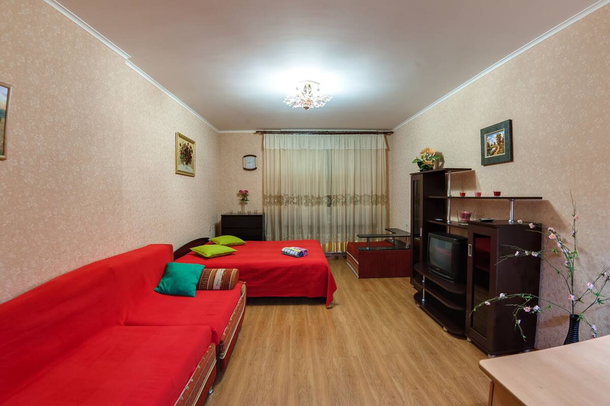 Standard Apartment, 1 Bedroom | 1 bilik tidur, meja, seterika/papan seterika, Wi-fi percuma