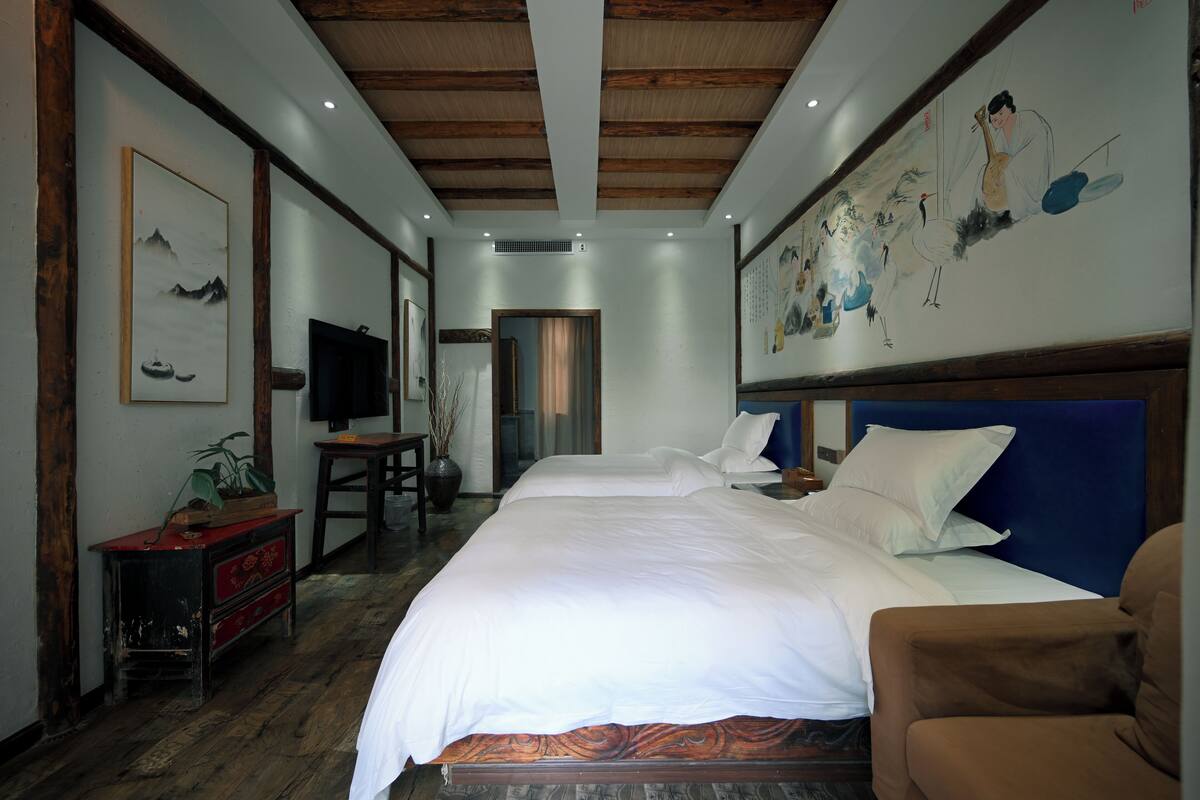 He Sheng Twin Room | Minibar, blackout curtains, soundproofing