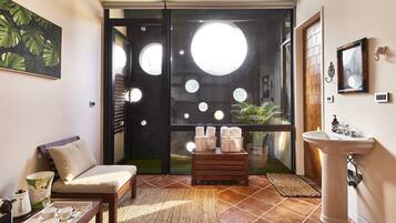 Deluxe Quadruple Room, 2 Queen Beds, Mountain View | Minibar, desk, blackout drapes, soundproofing