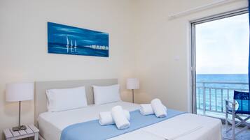 Apartment, 2 Bedrooms, Sea View | 2 bedrooms, iron/ironing board, free cots/infant beds, free WiFi