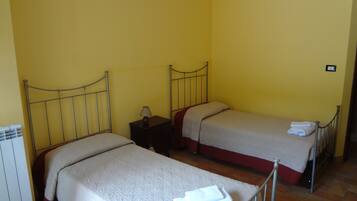 Twin Room | Premium bedding, desk, soundproofing, free cots/infant beds