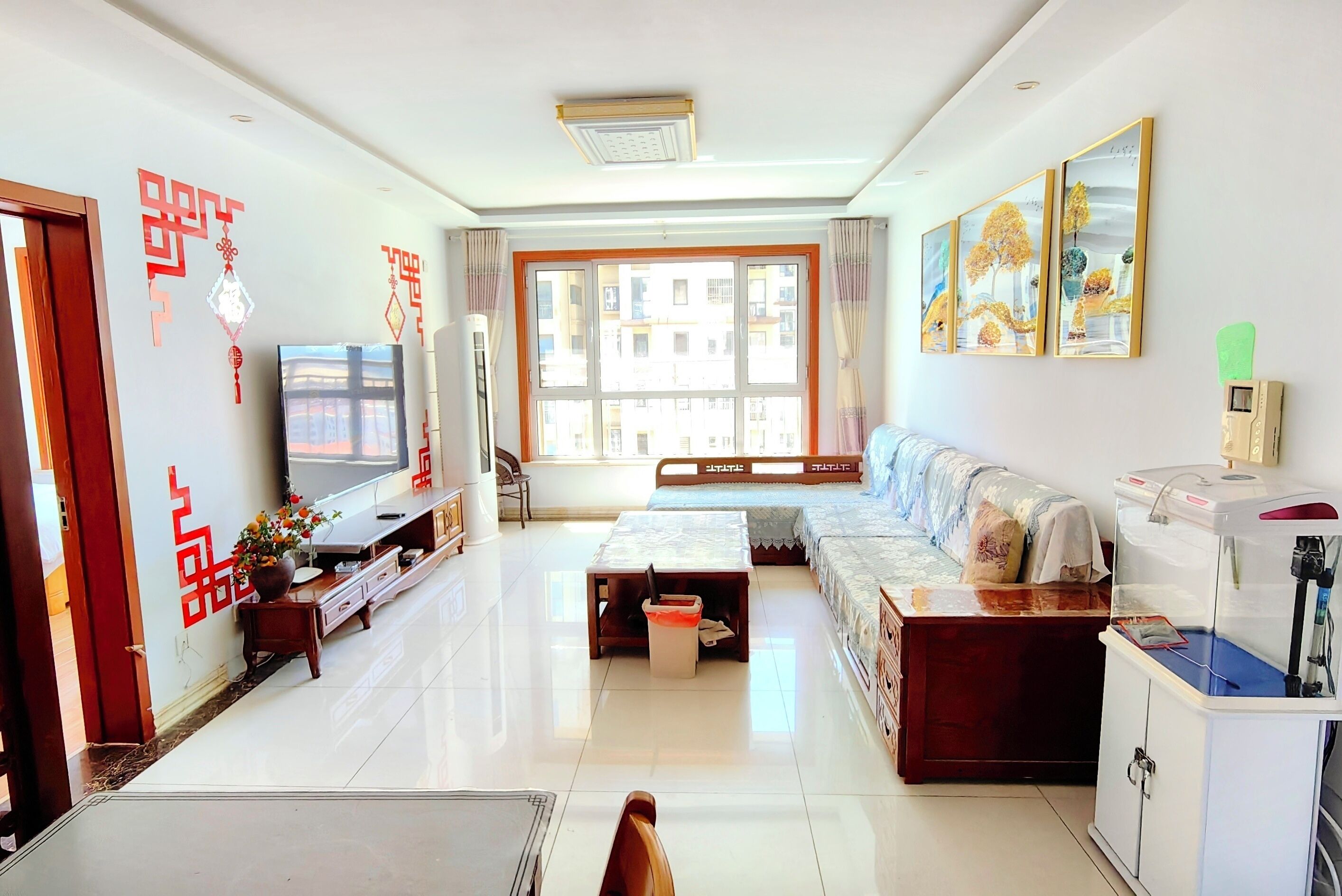 Căn hộ, 3 phòng ngủ, quang cảnh biển | 1 phòng ngủ, bàn, màn/rèm cản sáng 