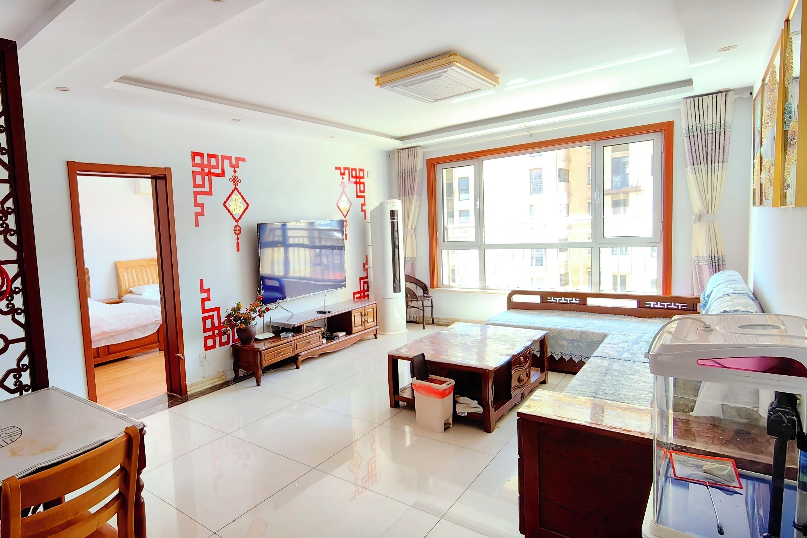 Căn hộ, 3 phòng ngủ, quang cảnh biển | 1 phòng ngủ, bàn, màn/rèm cản sáng 