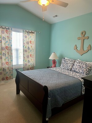 4 bedrooms, iron/ironing board, travel cot, WiFi