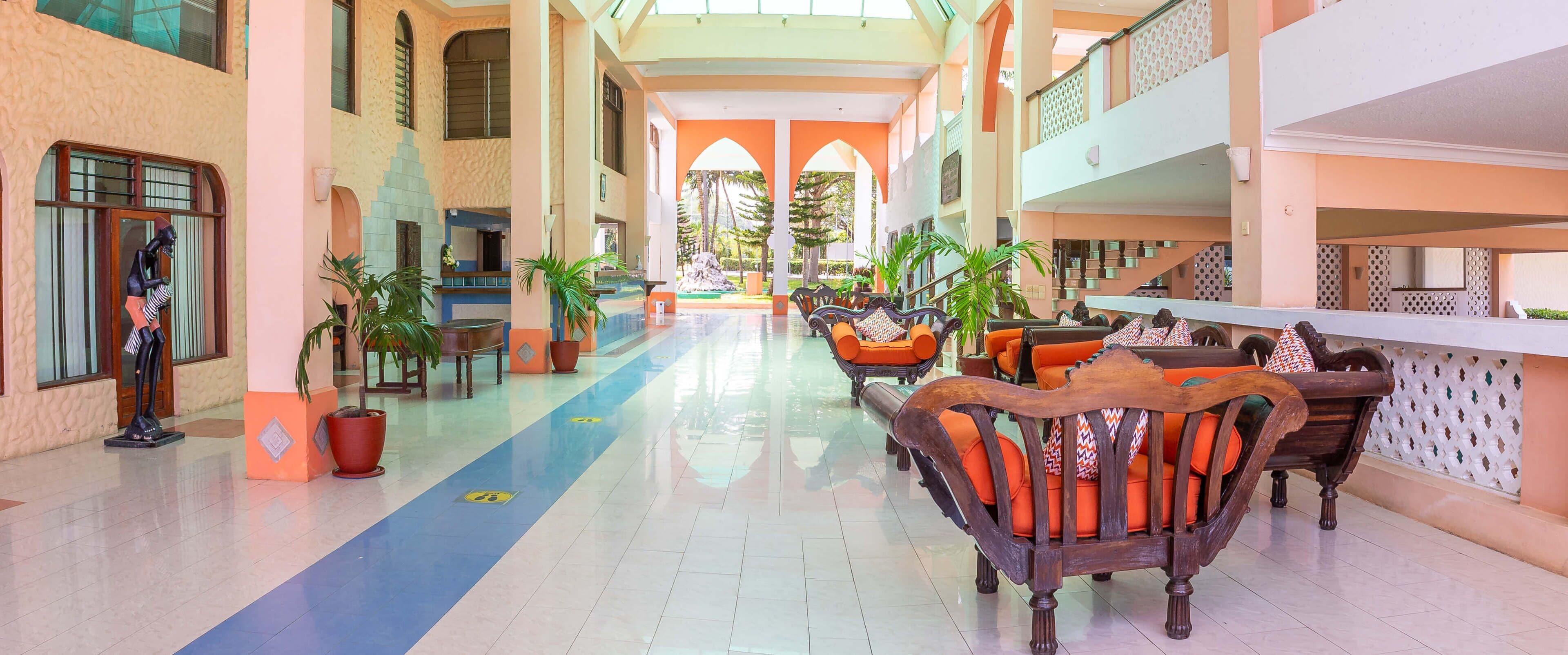 Siddeområde i lobbyen