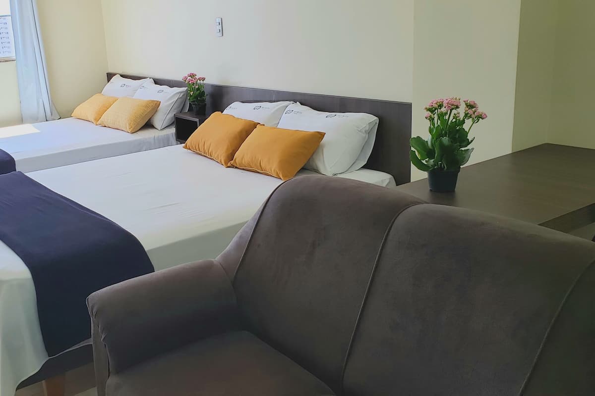 Minibar, skrivebord, strykejern/-brett og wi-fi (inkludert)