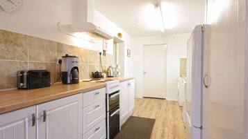 Fridge, microwave, dishwasher, coffee/tea maker