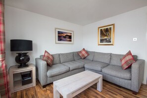 Flat-screen TV, DVD player