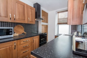Microwave, oven, stovetop, toaster