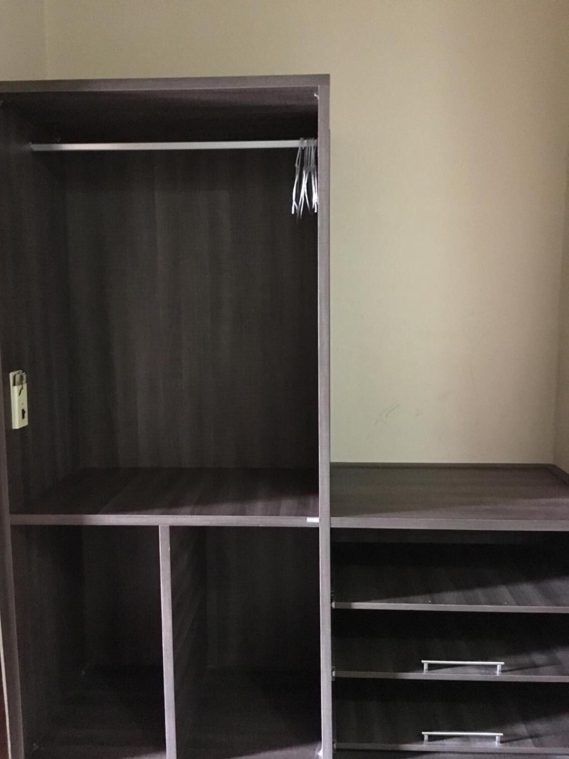 minibar, desk, blackout curtains, iron/ironing board