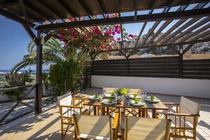 Villa, 3 chambres, piscine privée, vue piscine | Terrasse/Patio