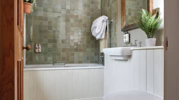 Comfort Double Room | Bathroom | Designer toiletries, hair dryer, towels, soap