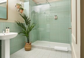 Free toiletries, hair dryer, towels