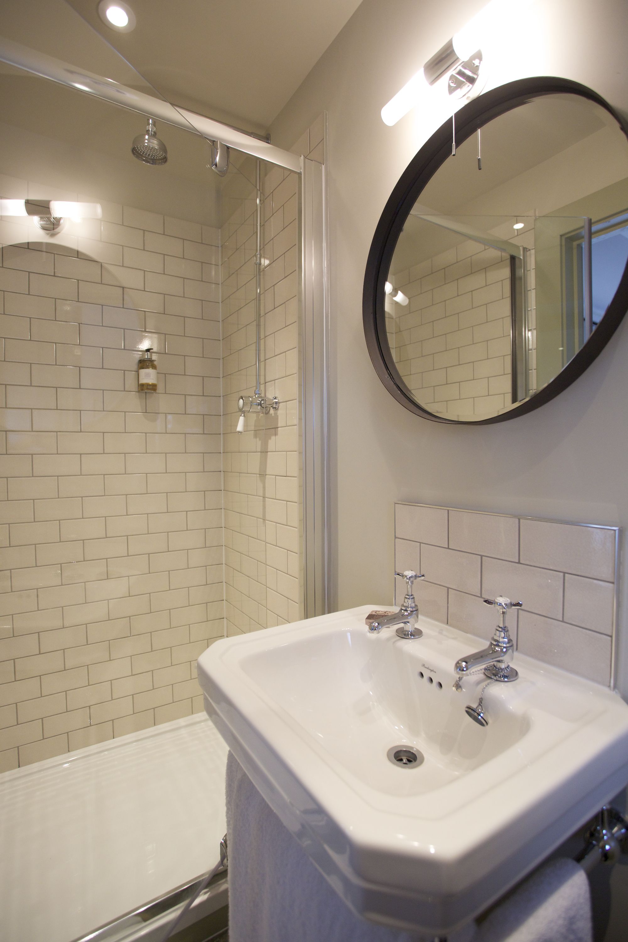 standard double room | bathroom | designer toiletries, hair dryer, bathrobes, towels