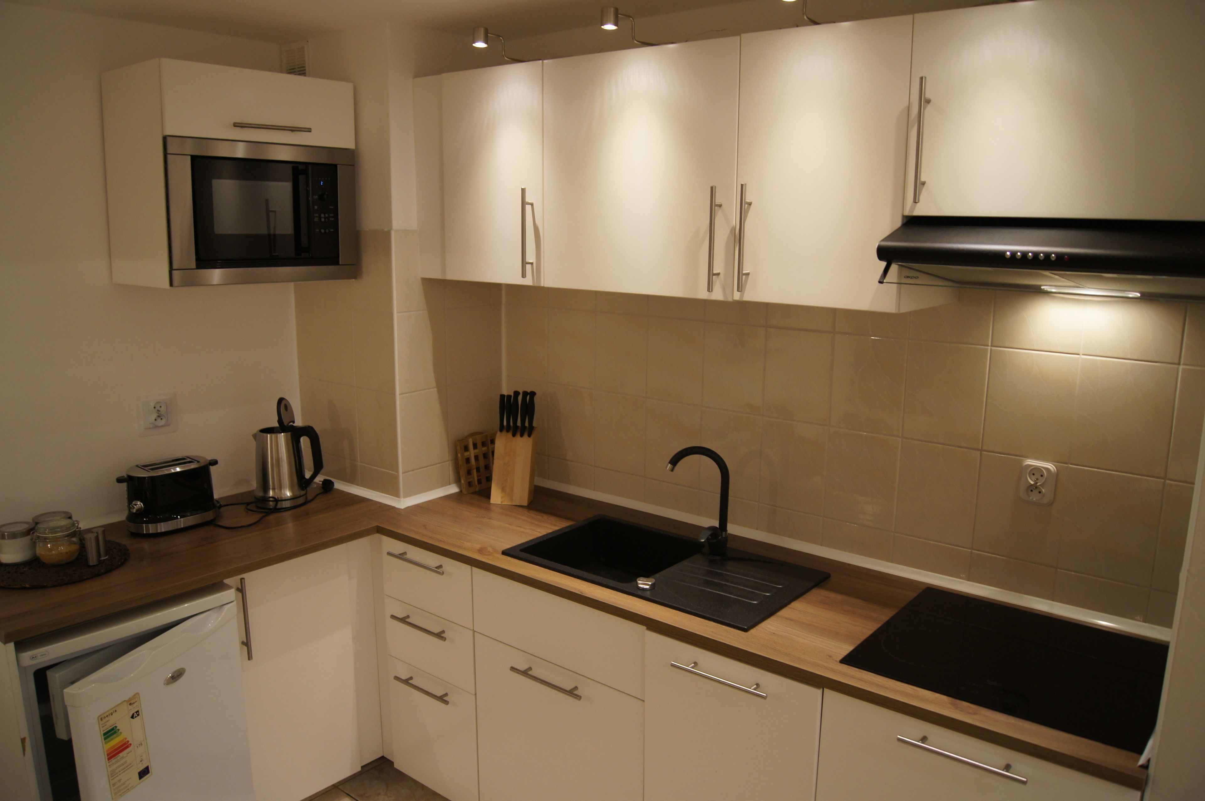 Apartment (MASZT) | Private kitchenette | Fridge, microwave, oven, stovetop