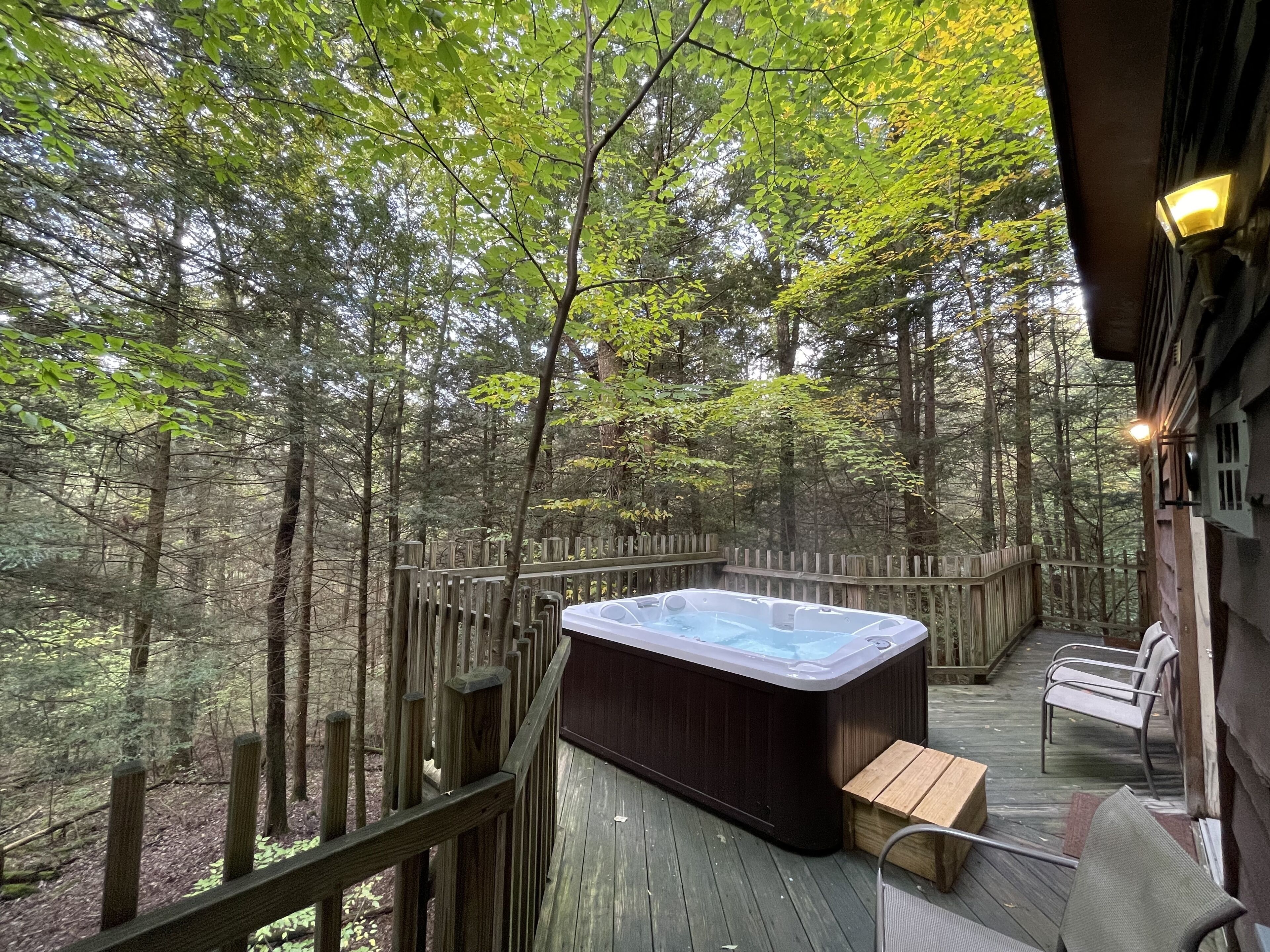 2 Bedroom 1 Bath Cabin, Full Kitchen, Hot Tub | Terrasse/Patio