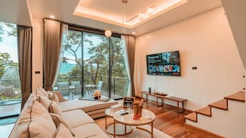Hillrock Residence | 客廳 | 55 吋智能電視連數碼電視頻道、電視、Netflix