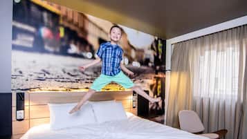 Quarto Superior com 01 Cama Casal | Camas com colchões pillow-top, frigobar, cofres nos quartos