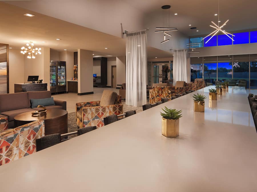 Sitteområde i lobbyen