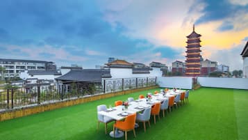 Outdoor wedding area