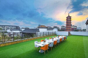 Outdoor wedding area