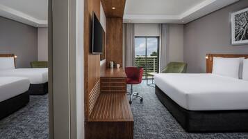 In-room safe, desk, laptop workspace, blackout curtains