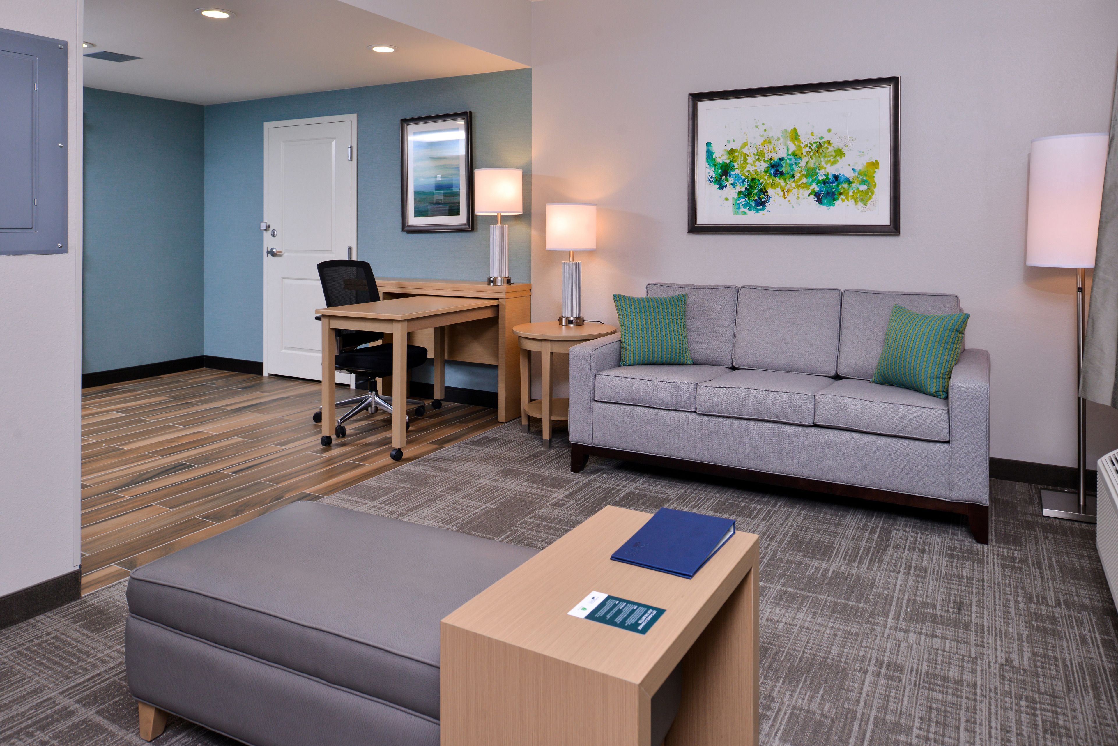 54-inch flat-screen tv with satellite channels, mp3 dock