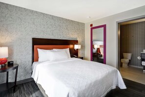 Blackout drapes, iron/ironing board, free wired internet, bed sheets