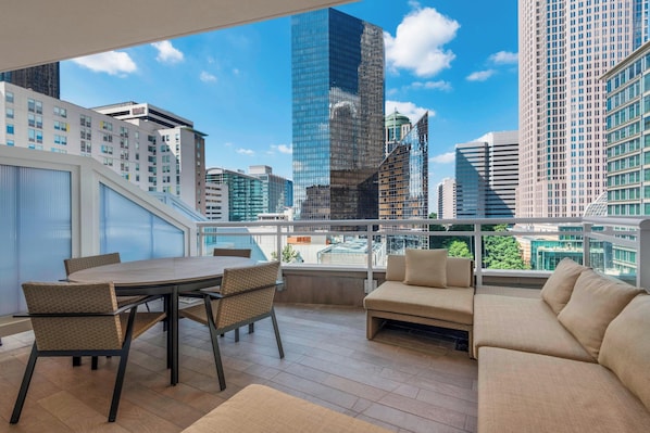 Suite, 1 King Bed with Sofa bed, Balcony | Desk, laptop workspace, blackout drapes, iron/ironing board - AC by Marriott Charlotte (Charlotte)