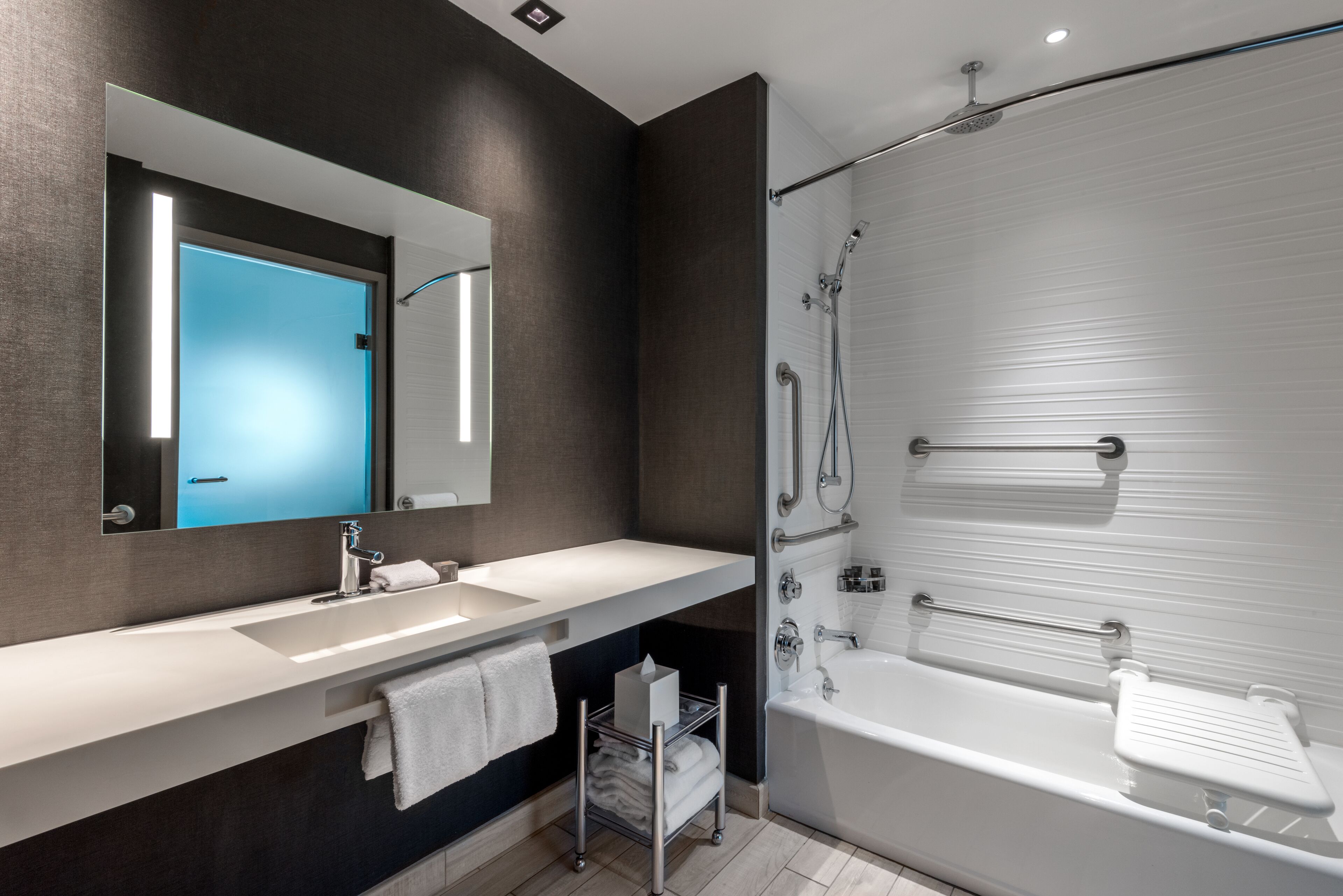 shower, free toiletries, hair dryer, bathrobes