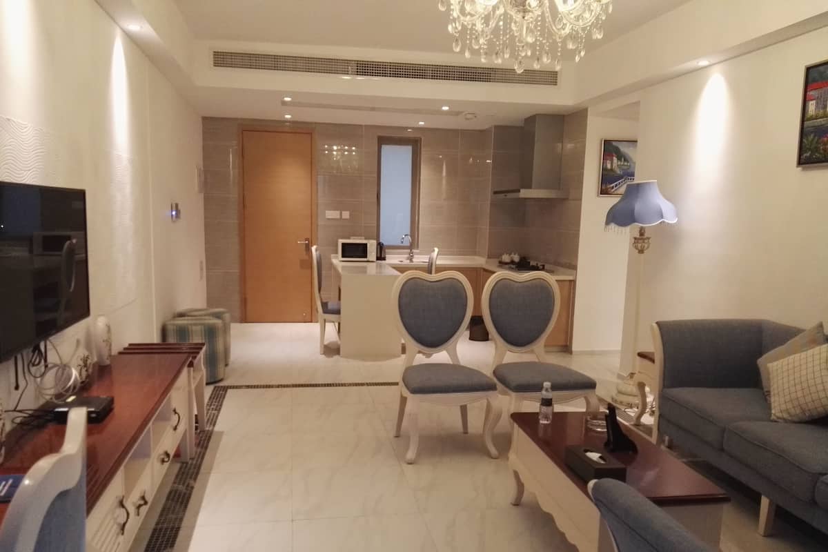 Departamento, 2 habitaciones, vista al lago | Sala de estar